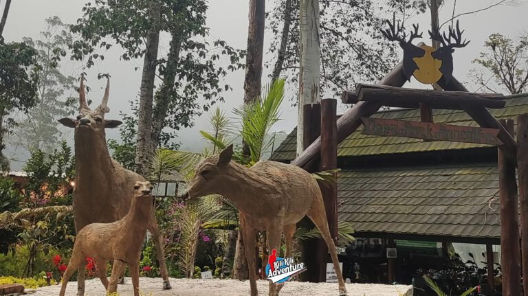 foto bersama peserta corporate trip perusahaan di Ciwidey Bandung dalam suasana kebersamaan dan kekompakan